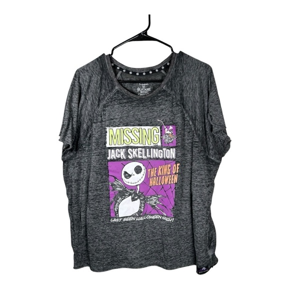 DISNEY The Nightmare Before Christmas Pajama Set pants, shirt Sz L 12-14 jogger - Picture 6 of 9